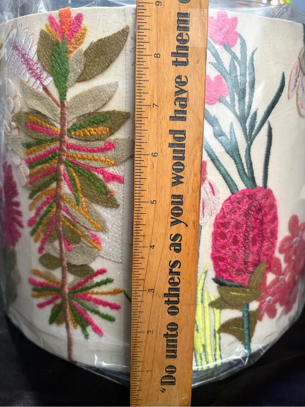 Embroidered Cockatoo Drum Lamp Shade ‼️SOLD OUT ONLINE‼️ - Picture 4 of 6